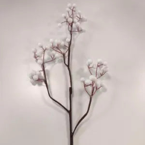 Christmas-Winterberry Bright White Artificial 18"