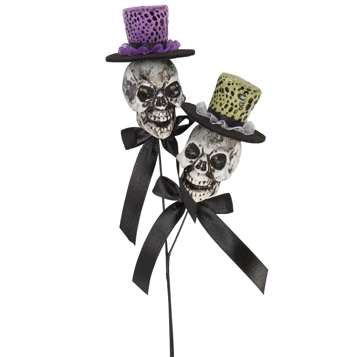 Top Hat Skull Floral Pick