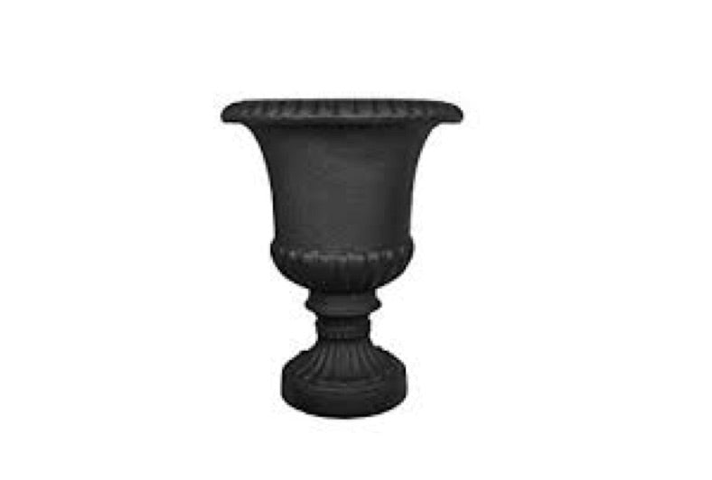 plastic planter urn Urn-Black 22" – Country Arbors Nursery