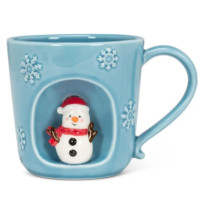Snowflake Mug W/ Snowman