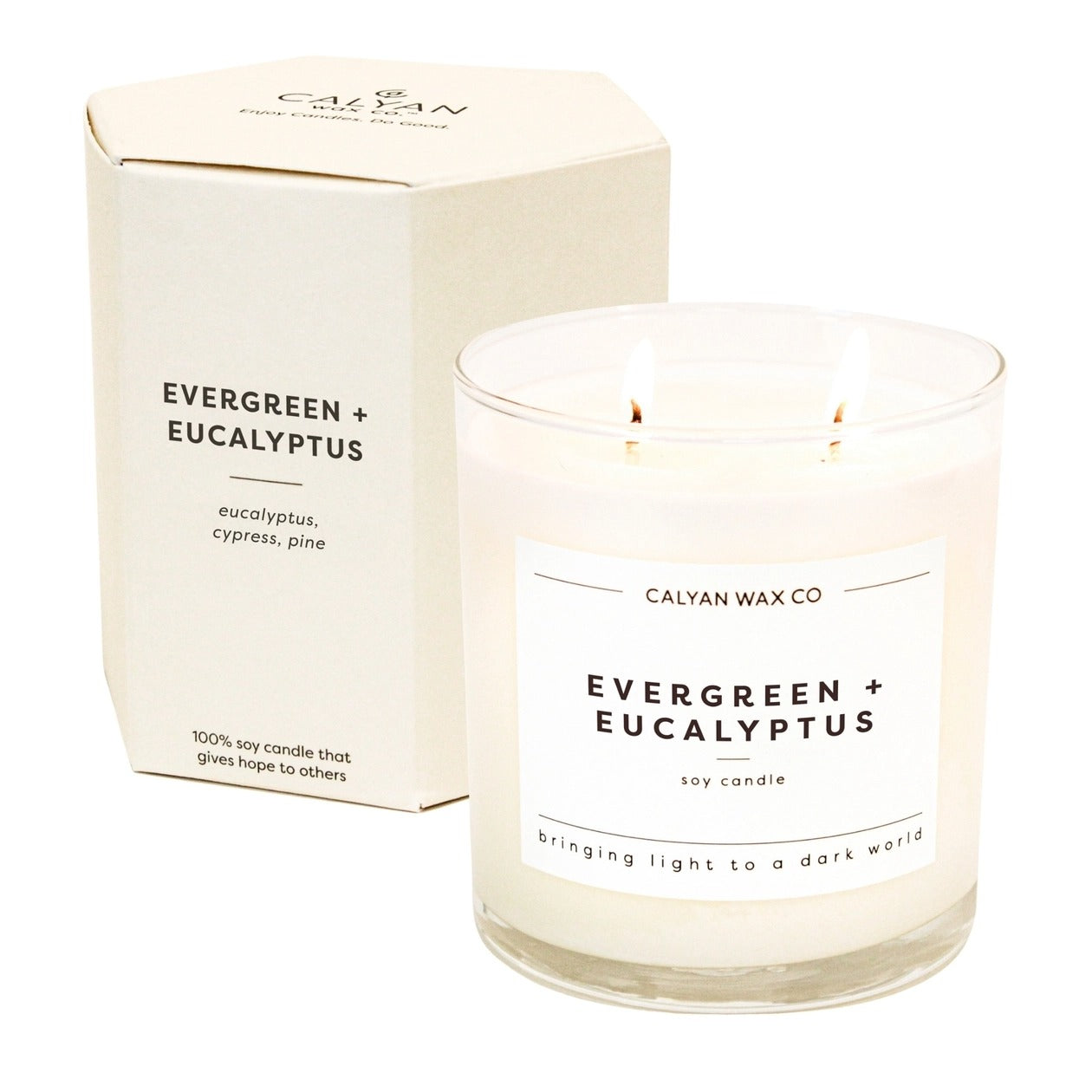 Candle-Evergreen and Eucalyptus
