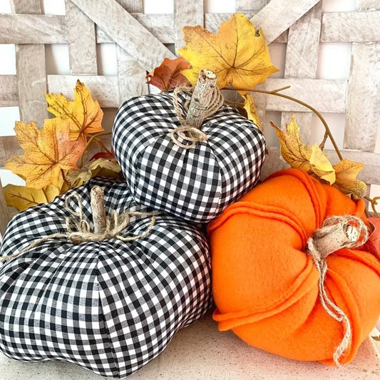 Pumpkin Set-Black Gingham Pill