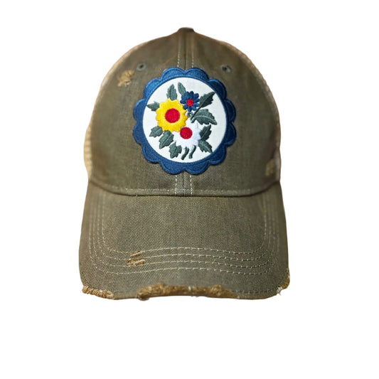 Hat-Flower Patch Olive